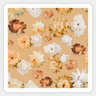 Peach Flowers Seamless Pattern Sticker